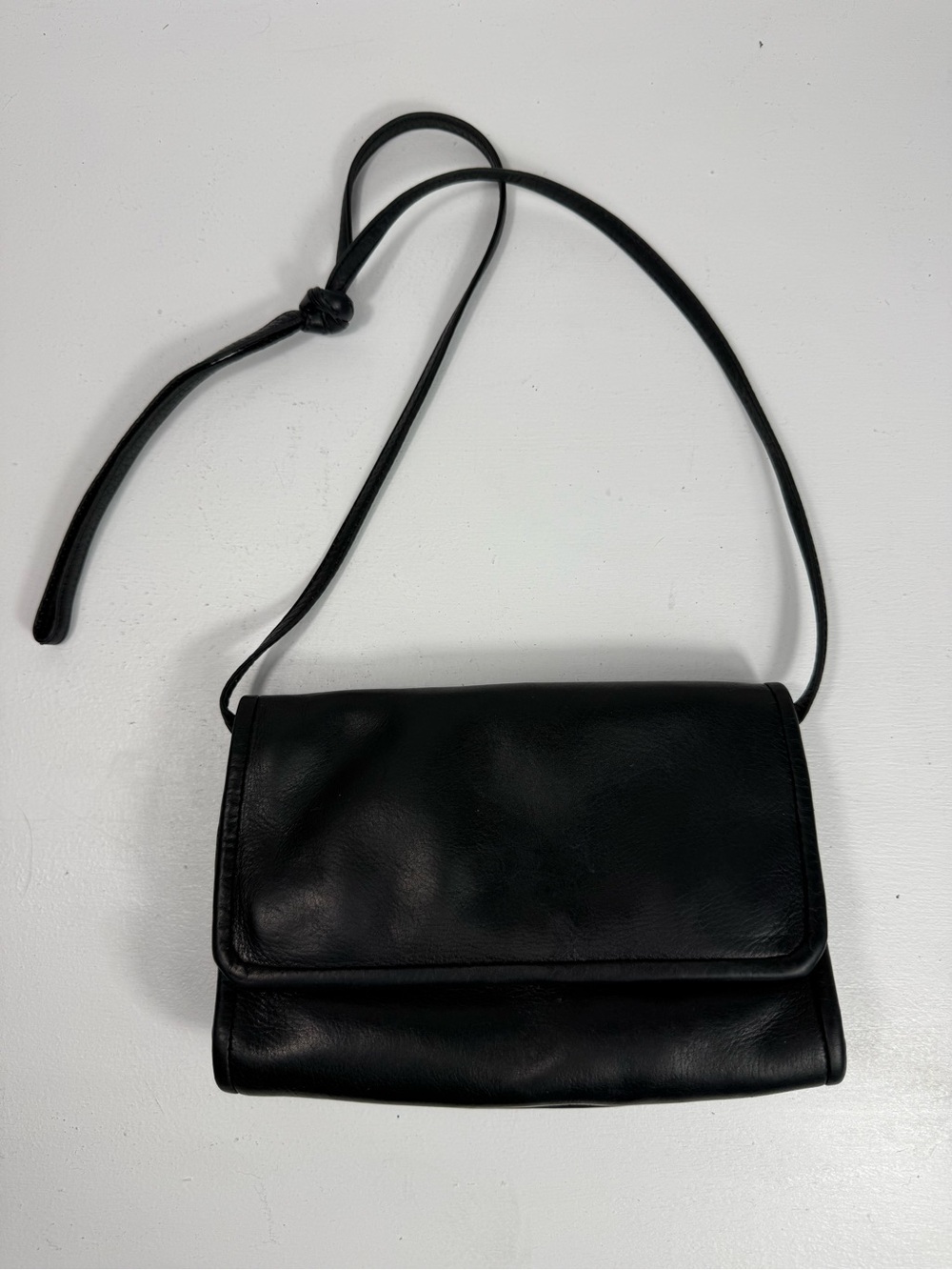 Vintage Leather Julia Duren Black Shoulder Bag